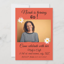 60e verjaardag Elegante en levendige Uitnodiging