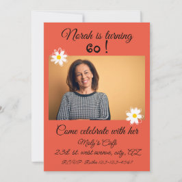 60e verjaardag Elegante en levendige Uitnodiging