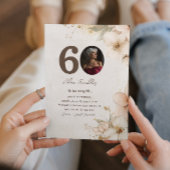 60e verjaardag en bloemen uitnodigingen