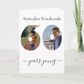 60e verjaardag Fabulous Photo Template Fun Card Kaart (Voorkant)
