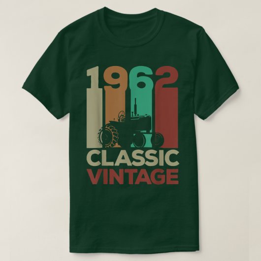 60e verjaardag Farmer 1962 Retro  T-shirt (Design voorkant)
