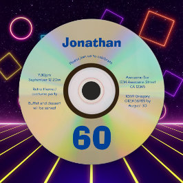 60e verjaardag Faux CD Retro 90s muziek Kaart