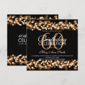 60e verjaardag Faux Gold Hollywood Glam Kaart (Voorkant / Achterkant)