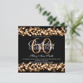 60e verjaardag Faux Gold Hollywood Glam Kaart (Staand voorkant)