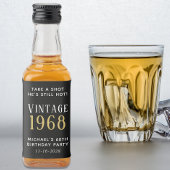  60e verjaardag Favor Black Likeurfles Etiket