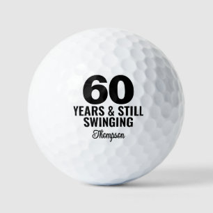 60e verjaardag favorieten nog steeds swingend met golfballen