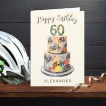 60e verjaardag Fietsen Taart Kleurrijk Gepersonali
