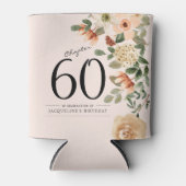 60e  verjaardag Floral Blikjeskoeler (Voorkant)