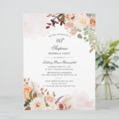 60e verjaardag Floral Pastel Green Surprise Party Kaart (Staand voorkant)