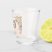 60e  verjaardag Floral Shot Glas (Rechts)