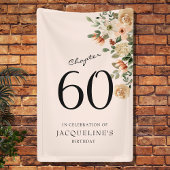 60e verjaardag Floral Spandoek