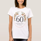 60e verjaardag Floral T-shirt (Voorkant)