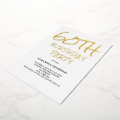 60e verjaardag folie uitnodiging (Gedraaid)