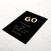 60e verjaardag folie uitnodiging (Gedraaid)
