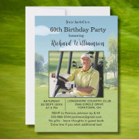 60e Verjaardag Foto Aquarel Golf Thema