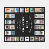 60e verjaardag Foto Collage Grandma Fleece Blanket (Voorkant (Horizontaal))