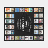 60e verjaardag Foto Collage Grandma Fleece Blanket Deken (Voorkant (Horizontaal))