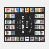 60e verjaardag Foto Collage mama Fleece Deken (Voorkant (Horizontaal))