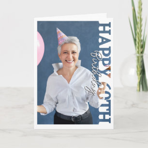 60e verjaardag Foto collegekaart Bedankkaart