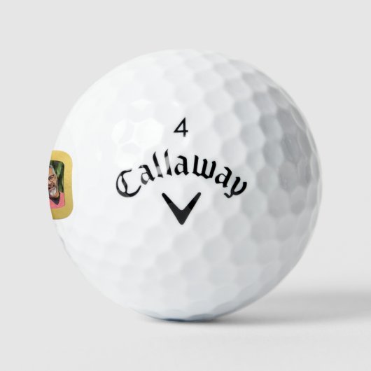 60e verjaardag foto goud en wit golfballen (Logo)