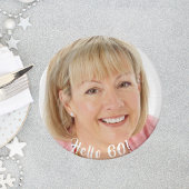 60e verjaardag foto hallo 60 60 papieren bordje