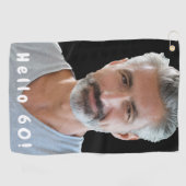60e verjaardag foto hallo 60 man golfhanddoek (Horizontaal)