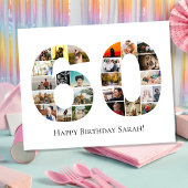 60e verjaardag foto montage collage poster