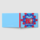 60e verjaardag foto ster rood blauw gastenboek (Volledig)