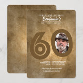 60e verjaardag foto uitnodiging (Voorkant / Achterkant)