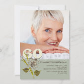 60e verjaardag foto uitnodiging (Voorkant)