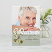 60e verjaardag foto uitnodiging (Staand voorkant)