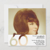 60e verjaardag foto uitnodiging - 5.25 x 5.25 (Voorkant)