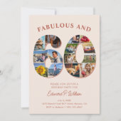 60e verjaardag fotocollage Elegant en tijdloos Kaart (Voorkant)