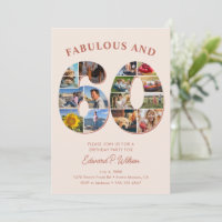 60e verjaardag fotocollage Elegant en tijdloos