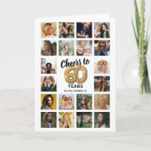 60e verjaardag Fotocollage Kaart (Voorkant)