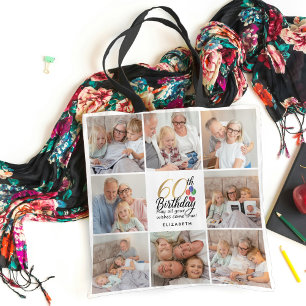 60e verjaardag fotocollage oma moeder cadeaus tote bag