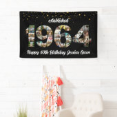 60e verjaardag fotocollage opgericht 1964 spandoek (Insitu)