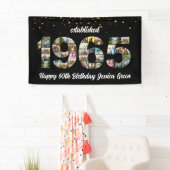 60e verjaardag fotocollage opgericht 1965 spandoek (Insitu)