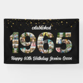 60e verjaardag fotocollage opgericht 1965 spandoek (Horizontaal)