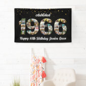 60e verjaardag fotocollage opgericht 1966 spandoek (Insitu)