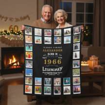 60e verjaardag Fotocollage Vader Opa