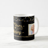 60e verjaardag Foto's Black Gold Licht Koffiemok (Voorkant rechts)