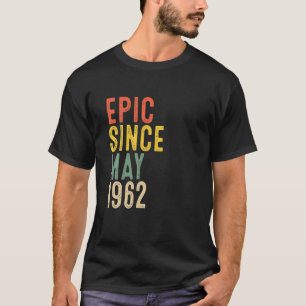 60e verjaardag foto's epic sinds mei 1962 60 jaar t-shirt