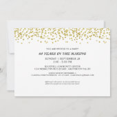 60e verjaardag Foto's Gold Confetti Kaart (Achterkant)