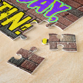 60e verjaardag ~ Fun, geïnspireerd door Urban Graf Legpuzzel (Zijkant)