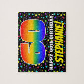 60e verjaardag — Fun, kleurrijk Star Field Pattern Legpuzzel (Verticaal)