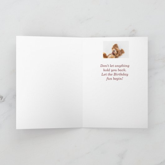 60e verjaardag Fun Start Cute Dog Puppy Pet Card Kaart (Binnen)