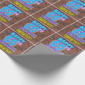 60e verjaardag: Fun, Urban Graffiti geïnspireerd k Cadeaupapier (Hoek)