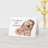 60e verjaardag Funny Insulting Cute Curious Bird Kaart (Gele Bloem)