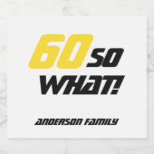 60e verjaardag Funny Motivatie Bier Etiket (Enkel label)